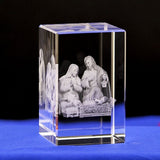 Statue 3D en Cristal Figures de la Sainte Bible la sainte famille