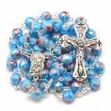 Chapelet  bleu clairCatholique Sainte Marie et Jésus