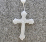 Chapelet Catholique Blanc détails de la croix