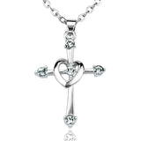 Chaîne et pendentif croix femme