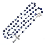 Chapelet de la Vierge Marie en Lazurite détails des perles