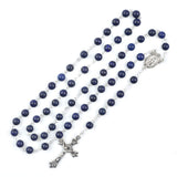 Chapelet de la Vierge Marie en Lazurite détails des perles