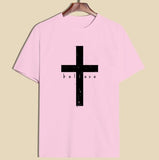 T-shirt Jésus Believe rose