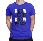 T-shirt Jésus - No Jésus No Peace bleu nuit