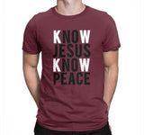 T-shirt Jésus - No Jésus No Peace burgundy