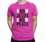 T-shirt Jésus - No Jésus No Peace fushia