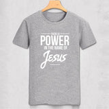 T-shirt Jésus - Le Pouvoir du Nom de Jésus gris