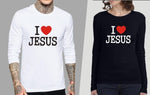 Sweat Jésus - I Love Jésus porté par des mannequins