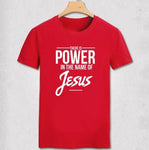 T-shirt Jésus - Le Pouvoir du Nom de Jésus rouge
