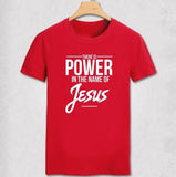 T-shirt Jésus - Le Pouvoir du Nom de Jésus rouge