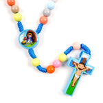 Chapelet Catholique enfant Multicolore détail de la croix