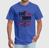 T-shirt Jésus - Citation Jean 3:16 bleu