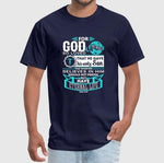 T-shirt Jésus - Citation Jean 3:16 bleu navy