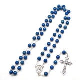 Chapelet Catholique Perles Bleu Pourpre