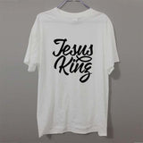 T-Shirt Jésus King Blanc/Noir