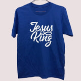 JESUS IS KING Christian Religion Men T Shirt Tshirt Fashion New O Neck Cotton T-shirt Tee Camisetas