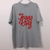 JESUS IS KING Christian Religion Men T Shirt Tshirt Fashion New O Neck Cotton T-shirt Tee Camisetas