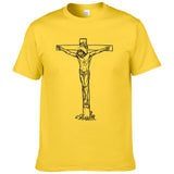 T-shirt Jésus - Jésus sur la Croix jaune