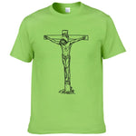 T-shirt Jésus - Jésus sur la Croix vert clair