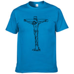 T-shirt Jésus - Jésus sur la Croix bleu