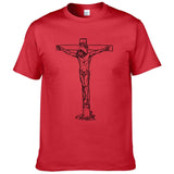 T-shirt Jésus - Jésus sur la Croix rouge