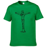 T-shirt Jésus - Jésus sur la Croix vert foncé