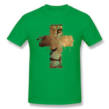 T-shirt Jésus - Croix Oeil de Lion vert