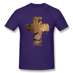 T-shirt Jésus - Croix Oeil de Lion violet