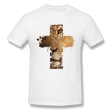 T-shirt Jésus - Croix Oeil de Lion blanc