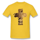 T-shirt Jésus - Croix Oeil de Lion jaune