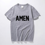 T-shirt Jésus Amen gris