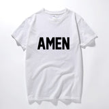 T-shirt Jésus "Amen" blanc