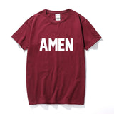 T-shirt Jésus "Amen" burgundy