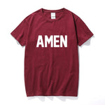 T-shirt Jésus Amen rouge foncé
