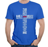 T-shirt Verset biblique bleu
