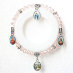 Bracelet Vierge Marie Cristal rose