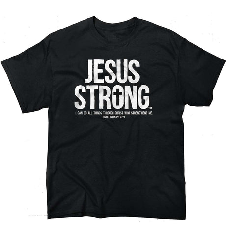 T-shirt Jésus - Jésus Strong noir