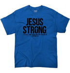 T-shirt Jésus - Jésus Strong bleu