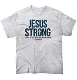 T-shirt Jésus - Jésus Strong gris