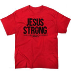T-shirt Jésus - Jésus Strong rouge