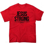 T-shirt Jésus - Jésus Strong rouge