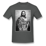 T-shirt Jésus - Straight Outta The Grave gris