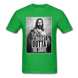 T-shirt Jésus - Straight Outta The Grave vert