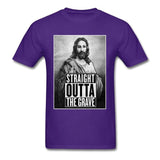 T-shirt Jésus - Straight Outta The Grave violet