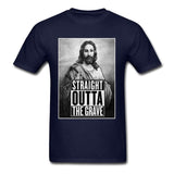 T-shirt Jésus - Straight Outta The Grave bleu navy