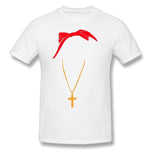 T-shirt Jésus - Tupac avec Croix Chrétienne blanc