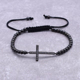 Bracelet Croix Femme noir