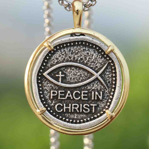 Médaille Chrétienne Fait Main Peace In Christ