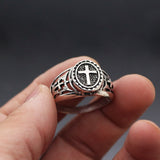 Bague Religieuse Chrétienne en Zink vue de côté