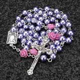 Chapelet Chrétien et ses Roses Protectrices violet détails du chapelet